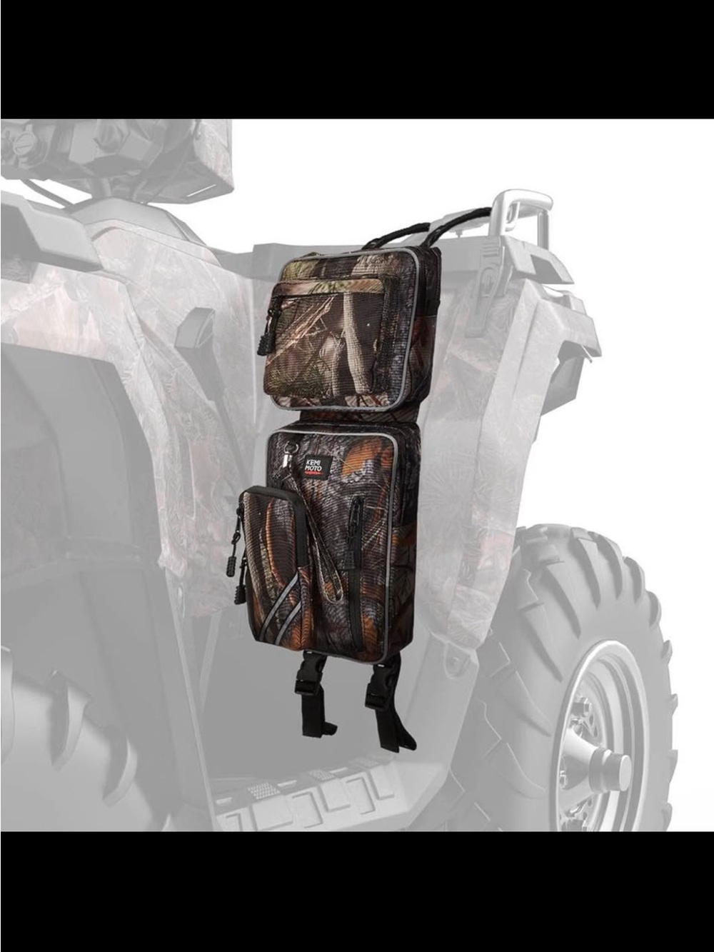Camouflage ATV Storage Bag - Multi-Pocket Trail Organizer